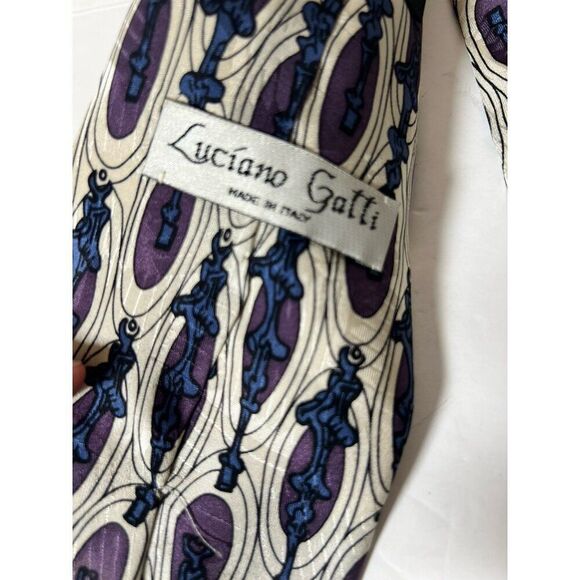 Lot Of 5 Ties Silk Structure Lanvin Zegna Donna Karan Gatti - Picture 15 of 16